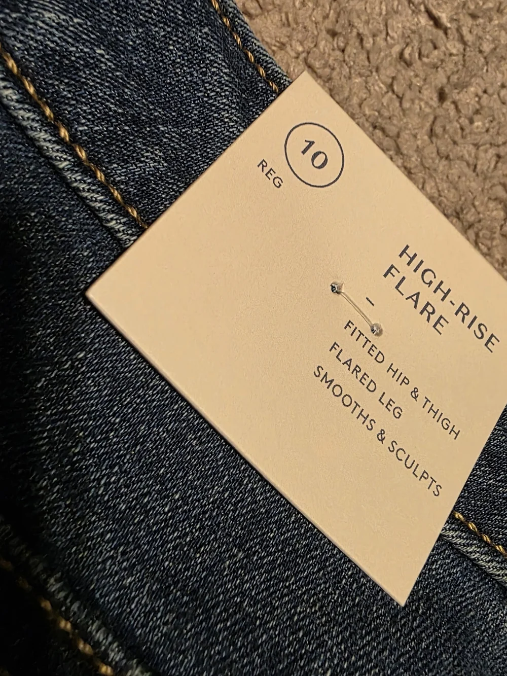 High Rise Flare Jeans Women’s 10 NWT Bootcut Dark Wash Stretch Sculpting - Picture 3 of 3